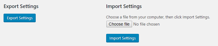 Notification Box Export and Import Settings