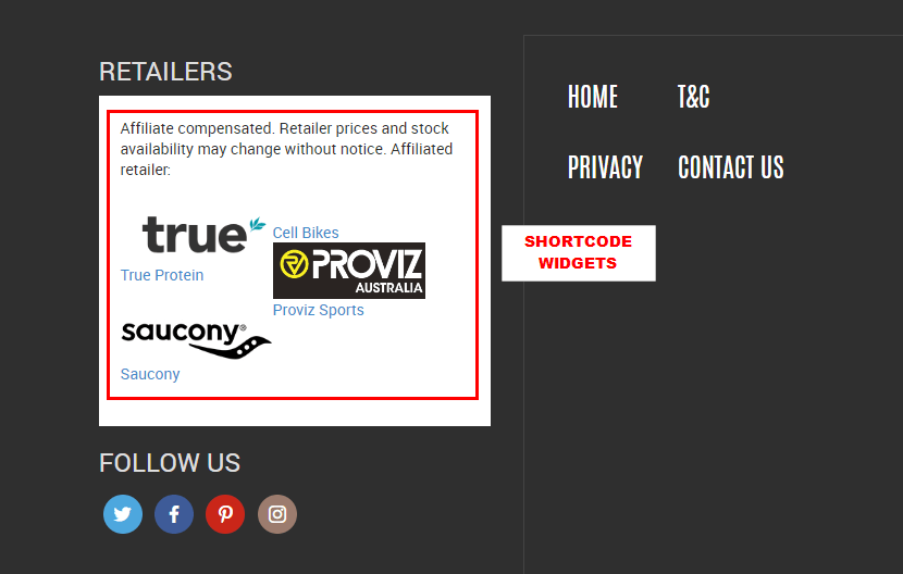 Build Affiliate Stores WooCommerce Affiliate Retailer Plugin shortcode widget