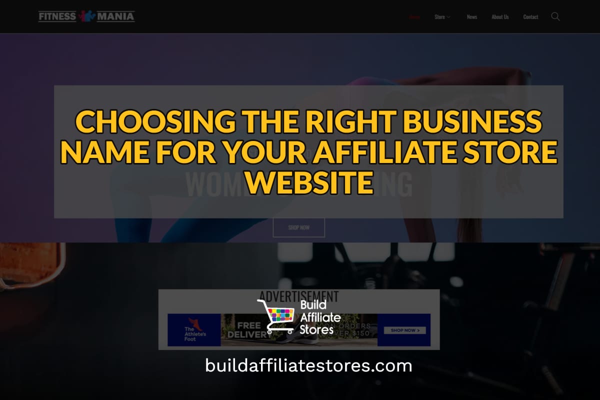 Build Affiliate Stores CHOOSING THE RIGHT BUSINESS NAME FOR YOUR AFFILIATE STORE WEBSITE header