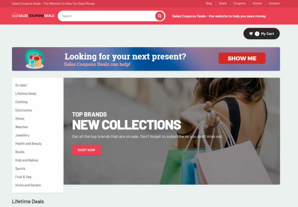 Build Affiliate Stores Sales Coupons Deals website