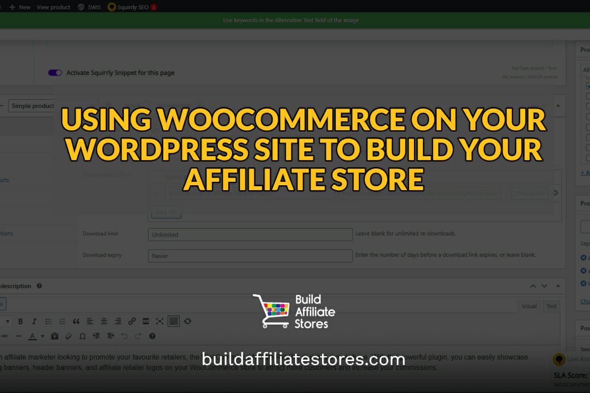 USING WOOCOMMERCE ON YOUR WORDPRESS SITE TO BUILD YOUR AFFILIATE STORE header