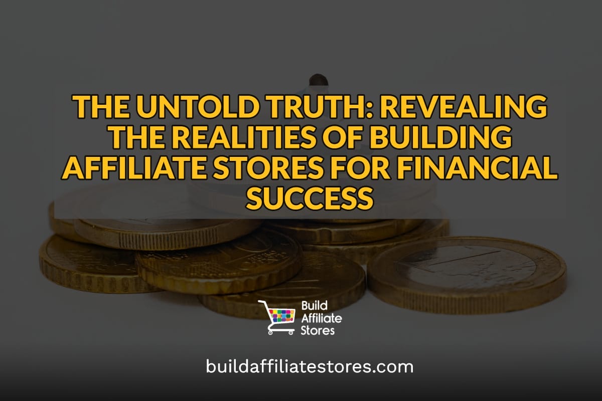 Build Affiliate Stores THE UNTOLD TRUTH REVEALING THE REALITIES OF BUILDING AFFILIATE STORES FOR FINANCIAL SUCCESS