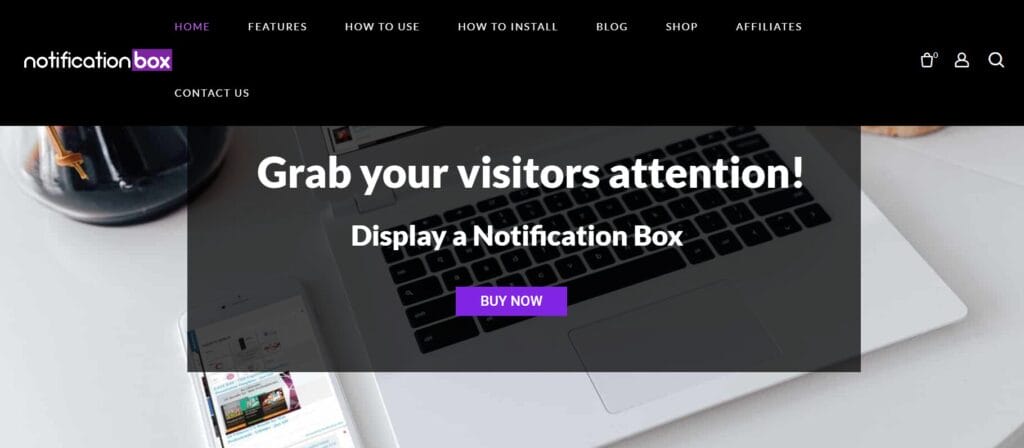 Build Affiliate Stores Notification Box Website