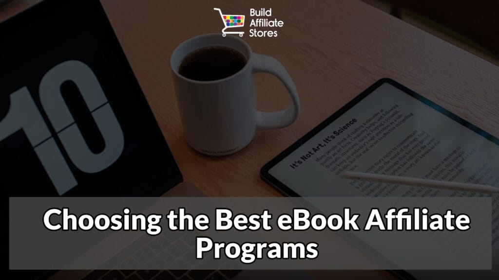 Build Affiliate Stores Choosing the Best eBook Affiliate Programs